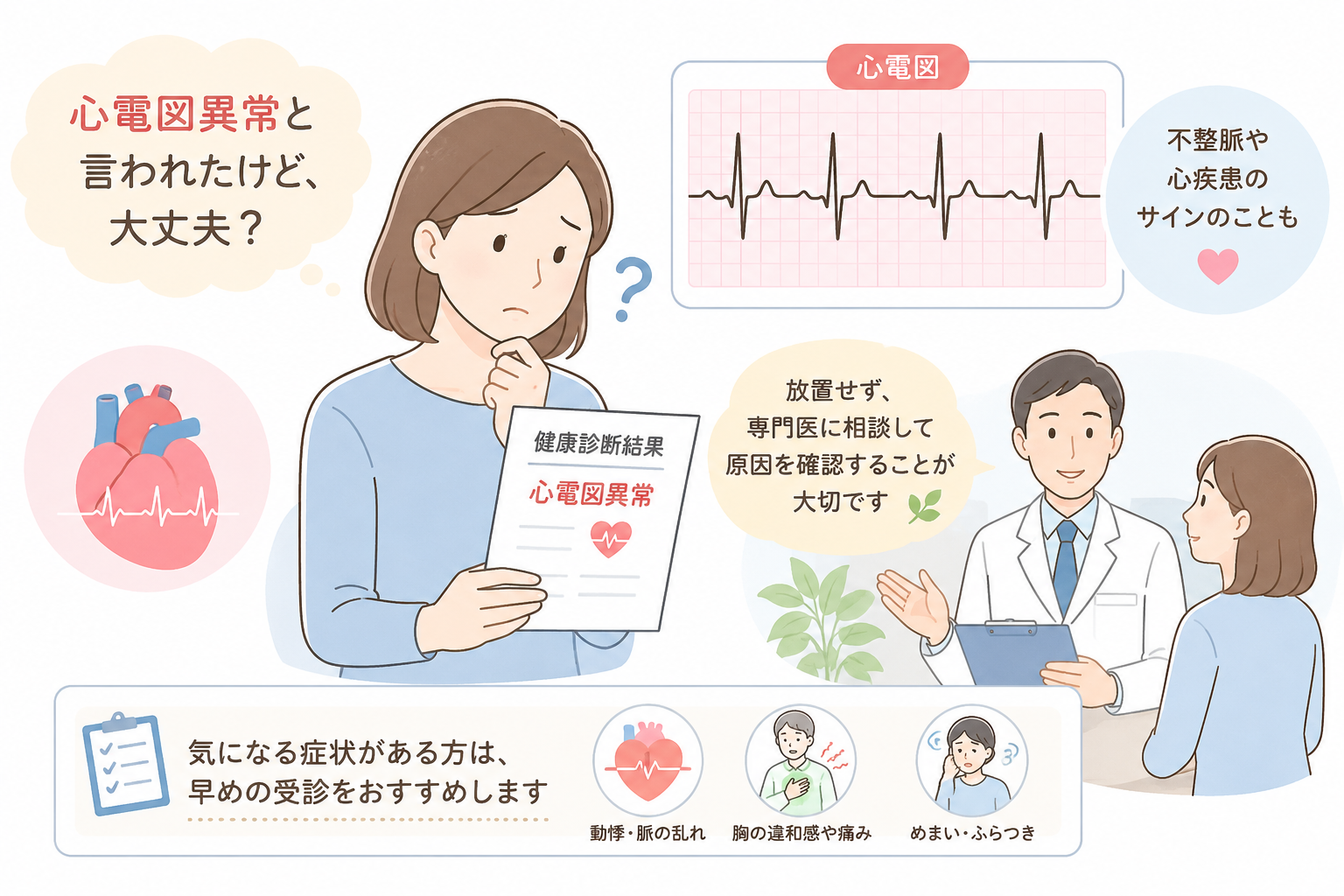 江東区方面からも相談しやすい菊川の心電図異常|菊川皮膚科・消化器内科クリニック