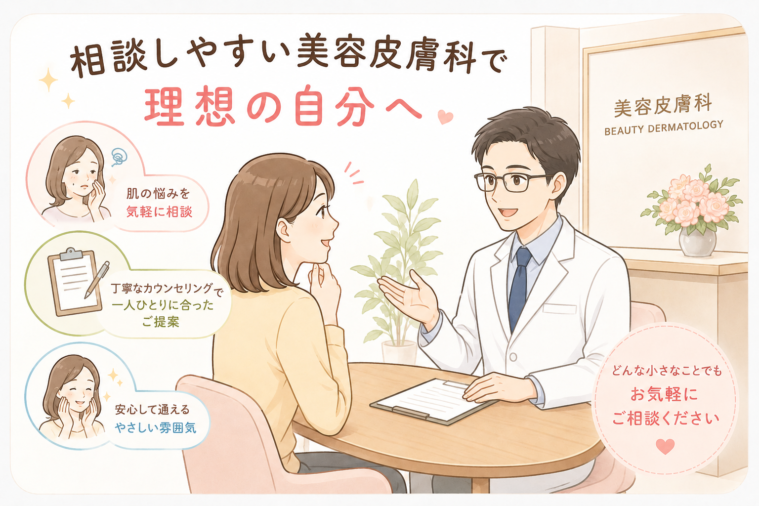 相談しやすい美容皮膚科｜菊川皮膚科・消化器内科クリニック
