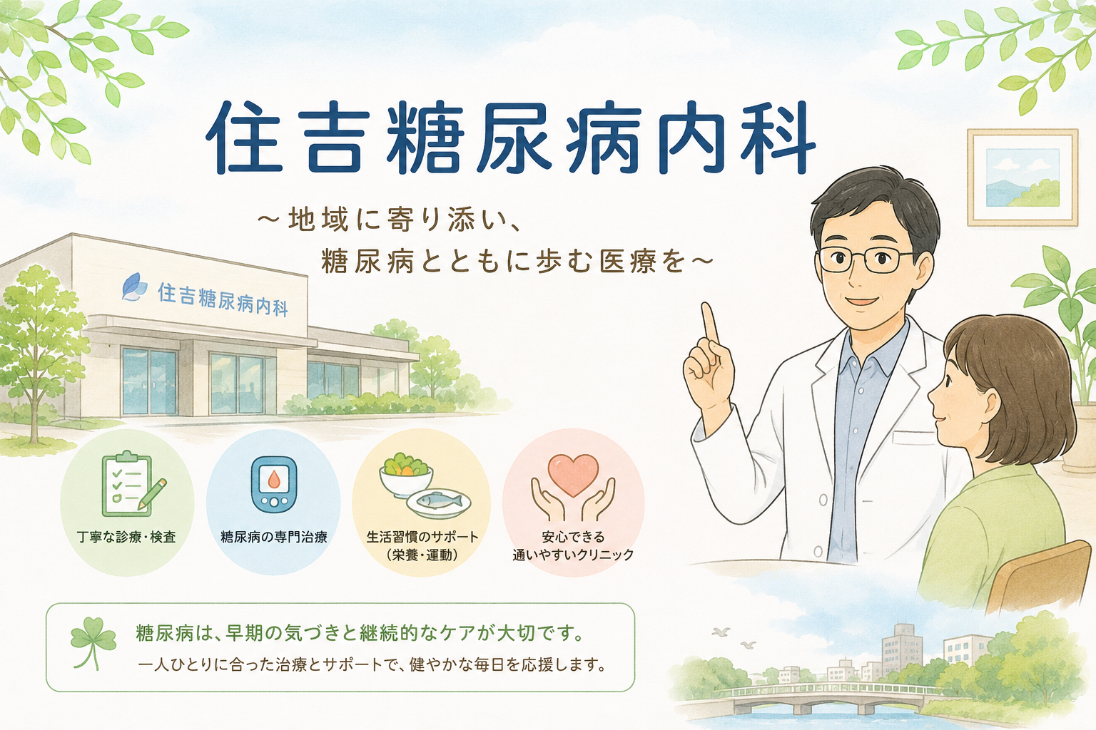 住吉方面から糖尿病内科を探している方へ|体調変化と薬の情報を整理して相談